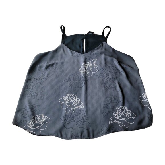 Michael Studio Pre-loved Plus-size Gray Floral Pattern Tank Top. Size 20 - Picture 5 of 10